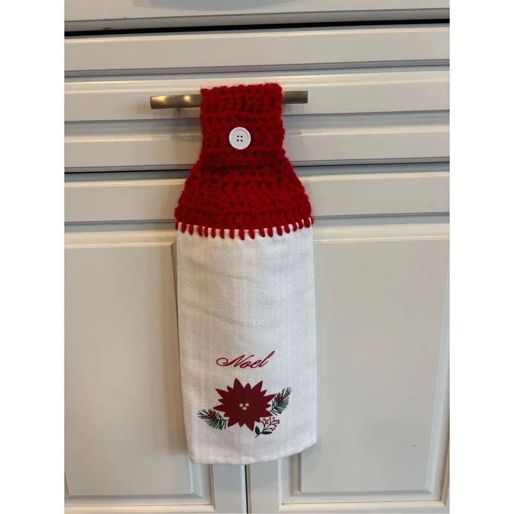 Crochet Top Kitchen Towel- Noel